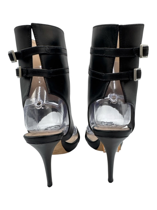 Emerson Fry Shoe Size 37 Black Leather Toe Strap Ankle Cuff Shoes Black / 37