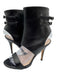 Emerson Fry Shoe Size 37 Black Leather Toe Strap Ankle Cuff Shoes Black / 37