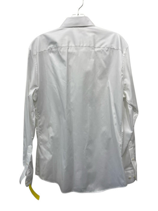 Suitsupply Size 15.75 White Cotton Solid Button Up Men's Long Sleeve Shirt White / 15.75