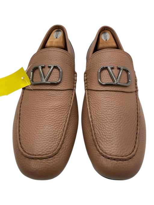 Valentino Shoe Size 45 Like New Beige Leather Pebbled Driver Dress Men's Shoes Beige / 45