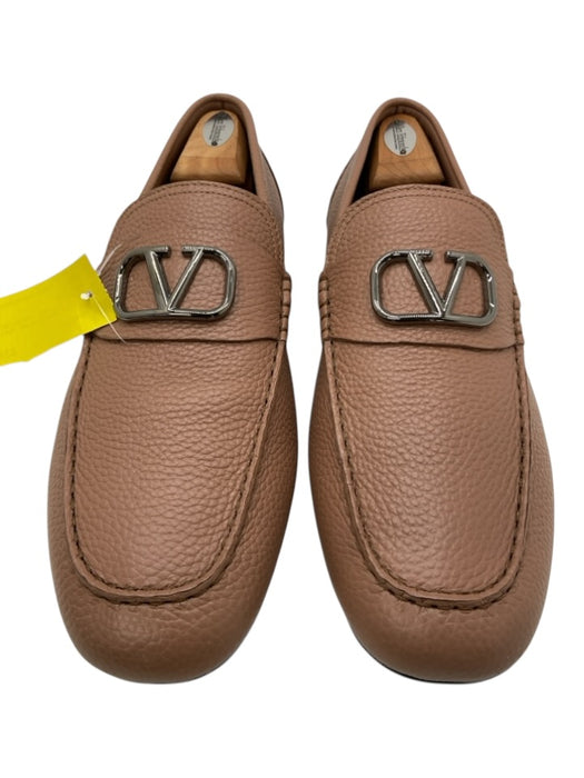 Valentino Shoe Size 45 Like New Beige Leather Pebbled Driver Dress Men's Shoes Beige / 45