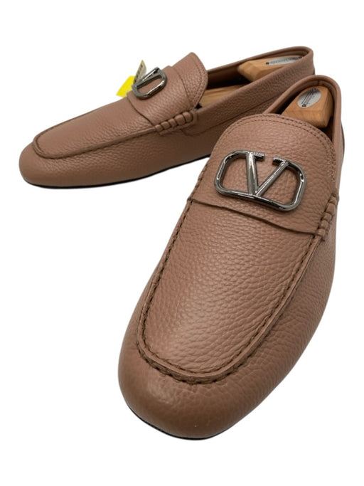 Valentino Shoe Size 45 Like New Beige Leather Pebbled Driver Dress Men's Shoes Beige / 45