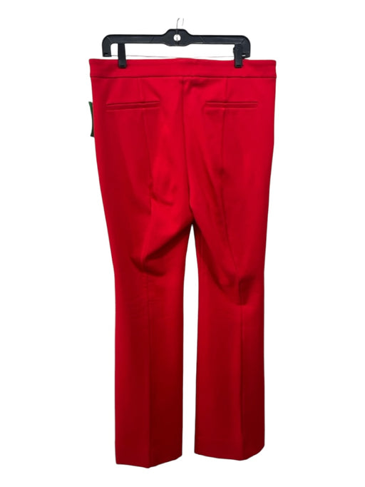 Anthropologie Size 12 Red Rayon Blend Seam Detail High Waist Wide Leg Pants Red / 12