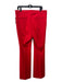 Anthropologie Size 12 Red Rayon Blend Seam Detail High Waist Wide Leg Pants Red / 12