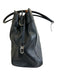Tumi Black Pebble Leather Silver Hardware Zip Top Tote Bag Black / L
