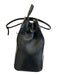 Tumi Black Pebble Leather Silver Hardware Zip Top Tote Bag Black / L