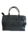Tumi Black Pebble Leather Silver Hardware Zip Top Tote Bag Black / L