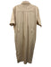Reiss Size 6 Khaki Beige Cotton Blend Short Sleeve Buttons Belt loops Dress Khaki Beige / 6