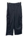 Reiss Size 2 Navy Blue Tencel & Cotton Zip Fly High Rise Cargo Wide Leg Pants Navy Blue / 2