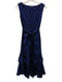 Samuel Dong Size S Navy Blue Polyester & Nylon Shimmer Sleeveless Dress Navy Blue / S