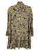 Tuckernuck Size S Beige, Blue & Multi Linen & Cotton Long Sleeve Floral Dress Beige, Blue & Multi / S