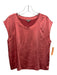 Lilla P Size M Salmon Pink Polyester Blend Satin Sleeveless Round Neck Boxy Top Salmon Pink / M
