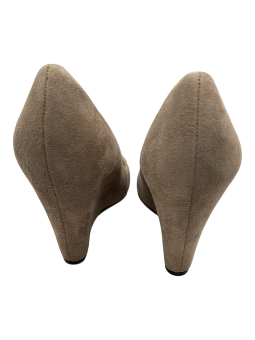 Via Spiga Shoe Size 7M Taupe Suede Wedge Round Toe Slip On Shoes Taupe / 7M