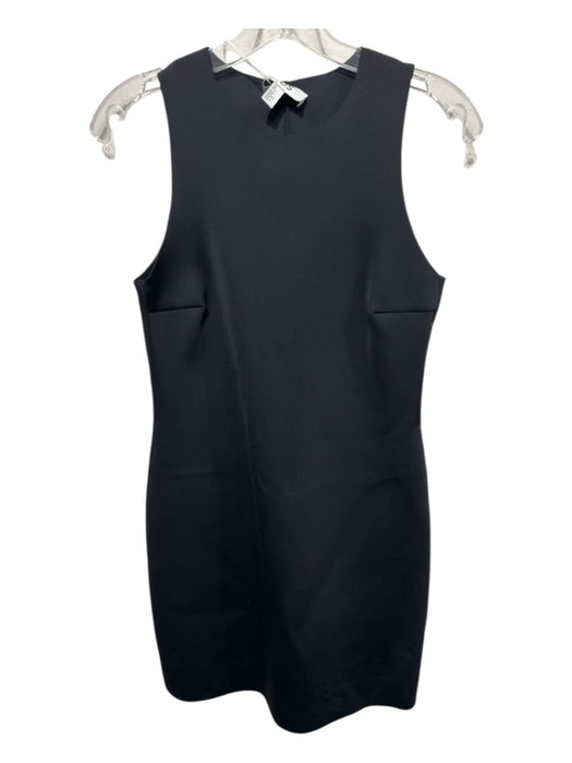 COS Size S Black Nylon Blend Sleeveless Solid Body Con Above Knee Dress Black / S
