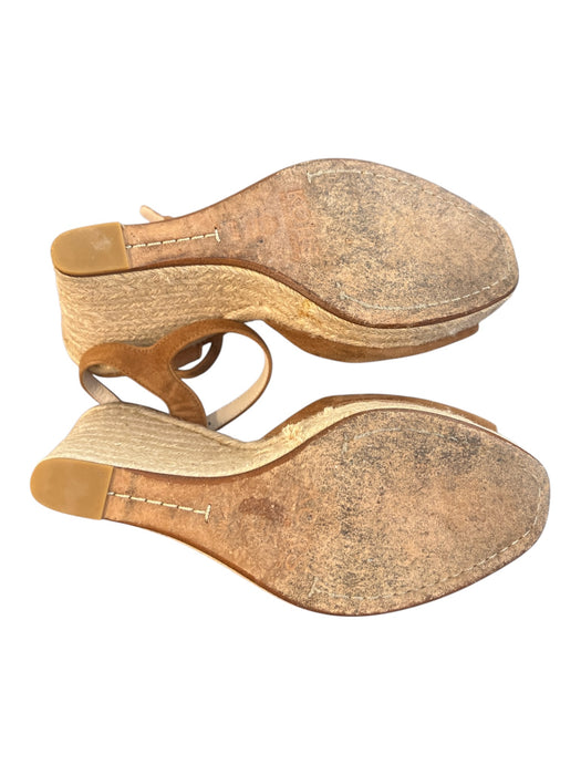 Michael Kors Shoe Size 6.5 Light Brown Suede Peep Toe Ankle Buckle Shoes Light Brown / 6.5