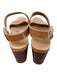 Pedro Garcia Shoe Size 36 Tan Patent Leather Open Toe & Heel Velcro Sandal Shoes Tan / 36