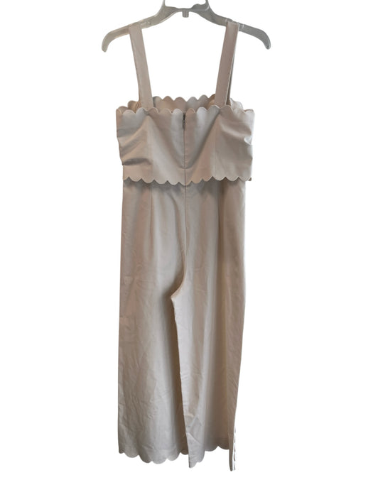 Rebecca Taylor Size 4 Off White Cotton & Viscose Back Zip Sleeveless Dress Off White / 4