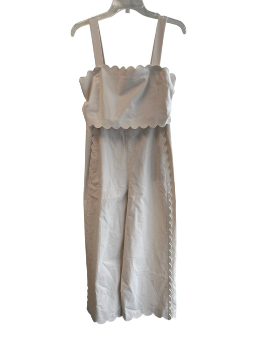 Rebecca Taylor Size 4 Off White Cotton & Viscose Back Zip Sleeveless Dress Off White / 4