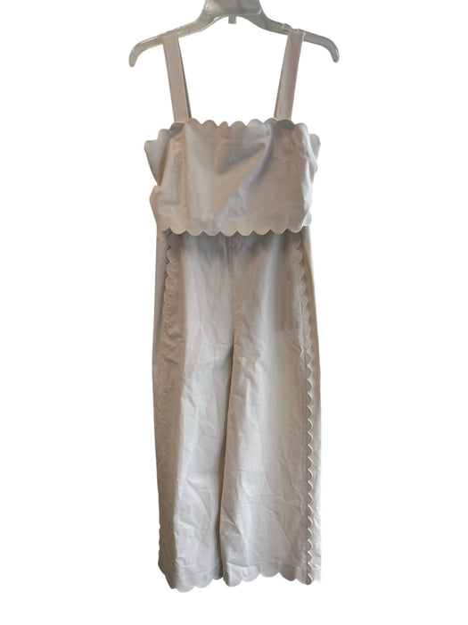 Rebecca Taylor Size 4 Off White Cotton & Viscose Back Zip Sleeveless Dress Off White / 4