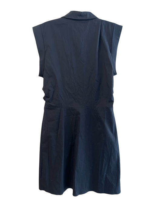 Veronica Beard Size 6 Black Cotton Blend Sleeveless Button Down Collared Dress Black / 6