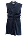 Veronica Beard Size 6 Black Cotton Blend Sleeveless Button Down Collared Dress Black / 6