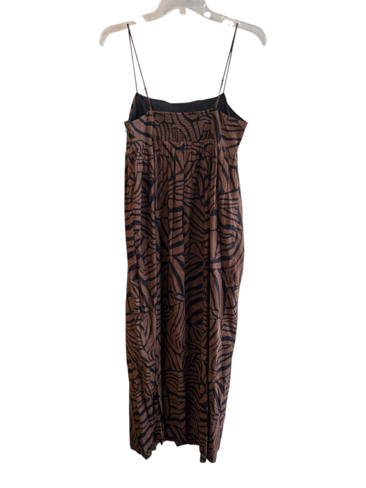 Rails Size Medium Brown & Black Cotton All Over Print Side Zip Lined Dress Brown & Black / Medium