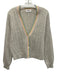 27 Miles Size S Beige Multi Cashmere Open Knit Button Front Cardigan Beige Multi / S