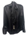Equipment Femme Size S Black Silk Printed Tie belt Button Front Top Black / S