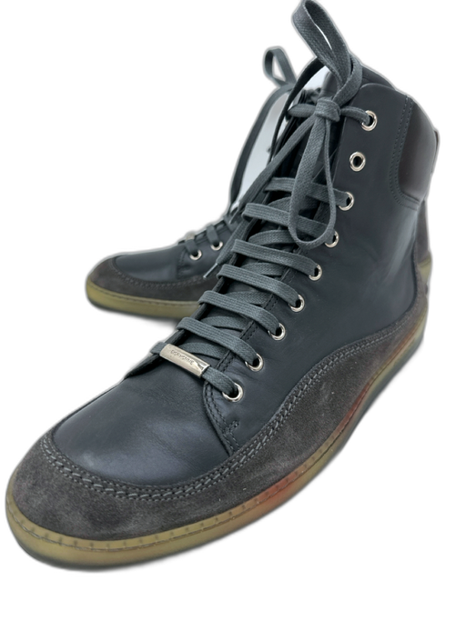 Dior Shoe Size 43 Gray Leather Solid Sneaker Men's Shoes Gray / 43