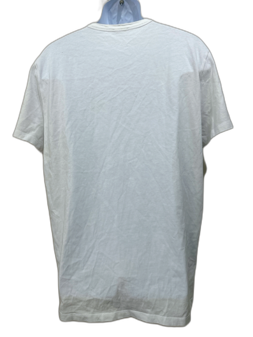 Moncler Size XXL White Cotton Blend logo T shirt Crew Men's Short Sleeve White / XXL