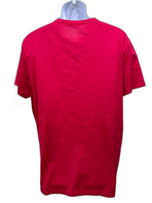 Moncler Size L Pink Cotton Solid T shirt Crew Men's Short Sleeve Pink / L