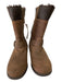 Ugg Shoe Size 9 Brown Leather round toe Shearling Buckles Boots Brown / 9