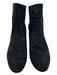 Stuart Weitzman Shoe Size 8.5 Black Suede Almond Toe Block Heel Back Zip Boots Black / 8.5