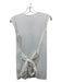 Fabiana Filippi Size S White & Beige Cotton Sleeveless V Neck Sash Attached Top White & Beige / S