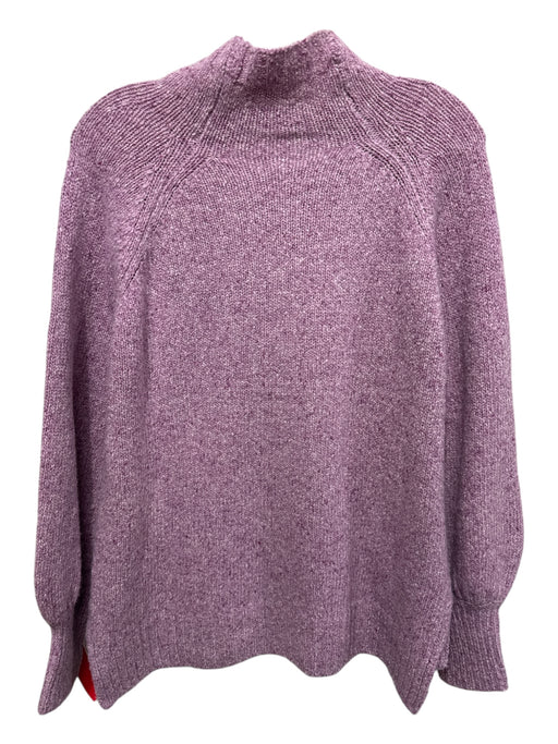 Ann Mashburn Size S Lilac Purple Cashmere Knit Ribbed Hem Balloon Sleeve Sweater Lilac Purple / S