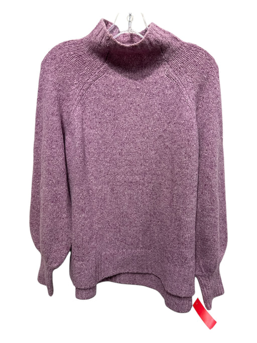 Ann Mashburn Size S Lilac Purple Cashmere Knit Ribbed Hem Balloon Sleeve Sweater Lilac Purple / S