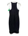Likely Size 6 Black Polyester Blend Sleeveless Feather detail Back Zip Dress Black / 6