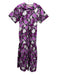 Elisamama Size M Purple, Black & White Cotton Blend Abstract Print Dress Purple, Black & White / M