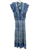Bell by Alicia Bell Size M White, Blue & Teal Cotton & Silk Floral Paisley Dress White, Blue & Teal / M