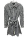 Toccin NY Size 8 Black & White Cotton Striped Long Sleeve Button Front Dress Black & White / 8