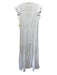 Veronica Beard Size 8 White Cotton Eyelet Ruffle Cap Sleeve Front Slit Dress White / 8