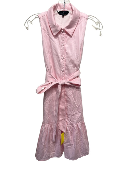 Abbey Glass Size M Light Pink Cotton Blend Sleeveless Button Front Shirt Dress Light Pink / M