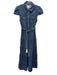 Alice + Olivia Jeans Size 8 Medium dark wash Cotton Denim Cap Sleeve Dress Medium dark wash / 8