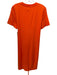 Alice + Olivia Size L Orange Cotton Short Sleeve T Shirt Tie Waist Dress Orange / L