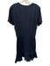Veronica Beard Jeans Size M Navy Blue Cotton Short Sleeve Shirred Bottom Dress Navy Blue / M
