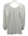 Trina Turk Size M White Polyester Wide Neck V Neck Long Balloon Sleeve Top White / M