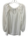 Trina Turk Size M White Polyester Wide Neck V Neck Long Balloon Sleeve Top White / M