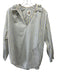 A Shirt Thing Size S Blue & Yellow Cotton Plaid V Neck Long Sleeve Top Blue & Yellow / S