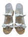 Alexandre Birman Shoe Size 38.5 White & Beige Leather Upper Knot Detail Sandals White & Beige / 38.5