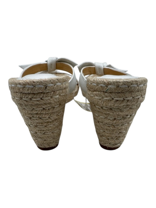 Alexandre Birman Shoe Size 38.5 White & Beige Leather Upper Knot Detail Sandals White & Beige / 38.5